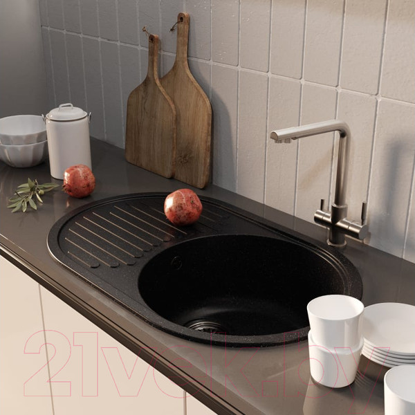 Изображение товара Мойка кухонная Mixline ML-GM16 551926 (черный)