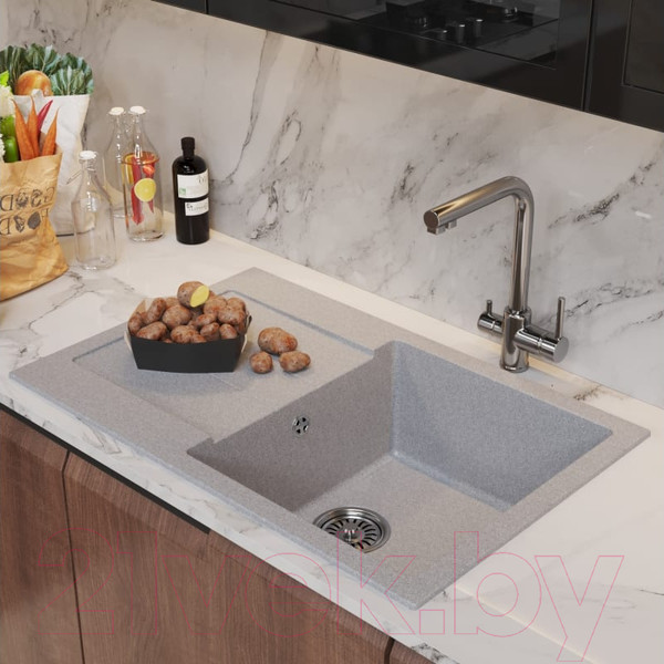 Изображение товара Мойка кухонная Mixline ML-GM31 552191 (серый)