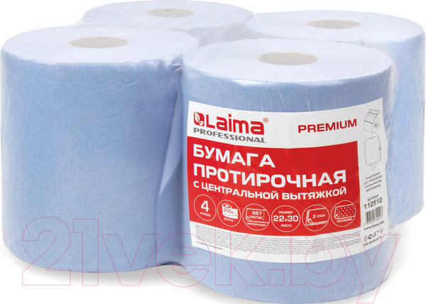 Изображение товара Бумага протирочная Laima Premium / 112512 (4шт)