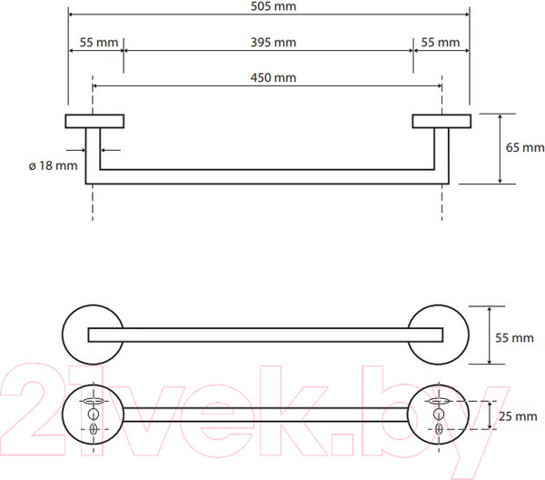 Изображение товара Держатель для полотенца Bemeta Brilo 161204020 (золото)