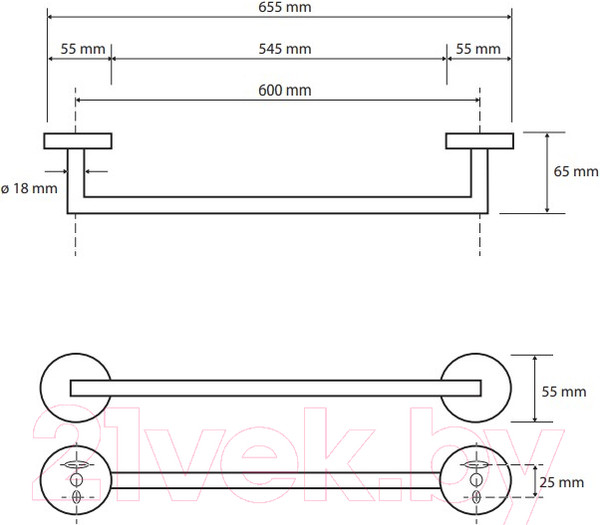 Изображение товара Держатель для полотенца Bemeta Brilo 161204042 (золото)