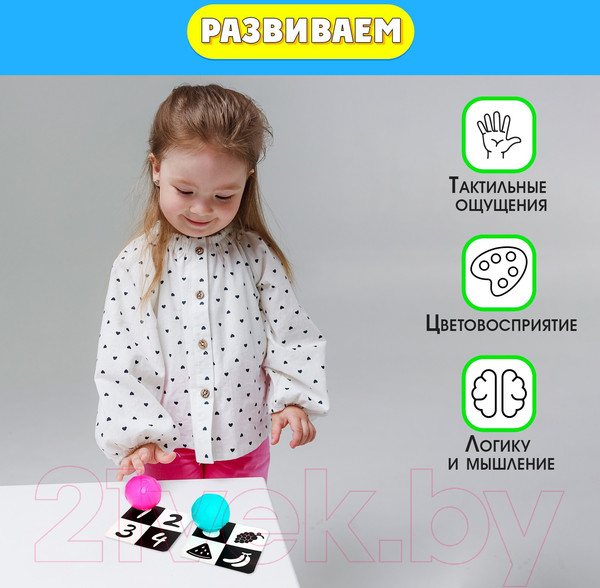 Изображение товара Развивающий игровой набор Zabiaka Сенсорные мячики / 9482593