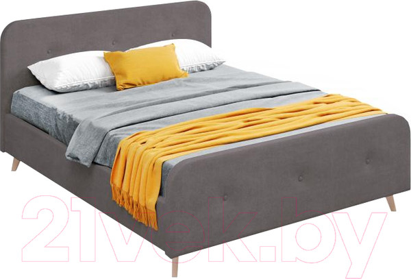 Изображение товара Полуторная кровать Мебельград Сиерра с подъемным ортопедическим основанием 120x200 (торонто темно-серый)