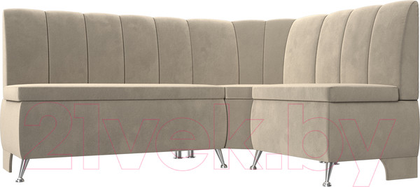 Изображение товара Уголок кухонный мягкий Лига Диванов Кантри 113 правый / 60330 (микровельвет, бежевый)