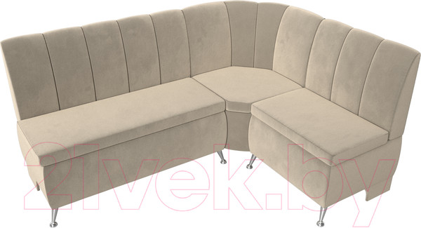 Изображение товара Уголок кухонный мягкий Лига Диванов Кантри 113 правый / 60330 (микровельвет, бежевый)