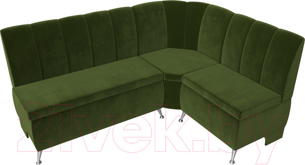 Изображение товара Уголок кухонный мягкий Лига Диванов Кантри 113 правый (микровельвет, зеленый)