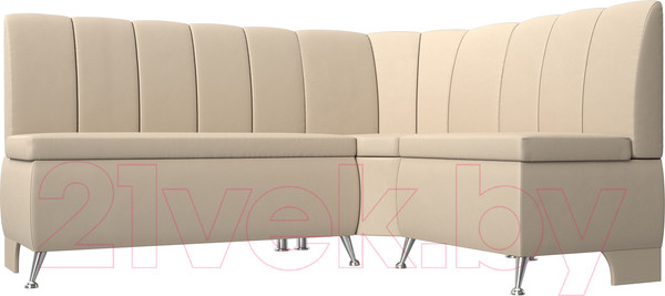 Изображение товара Уголок кухонный мягкий Лига Диванов Кантри 113 правый / 60335 (экокожа, бежевый)