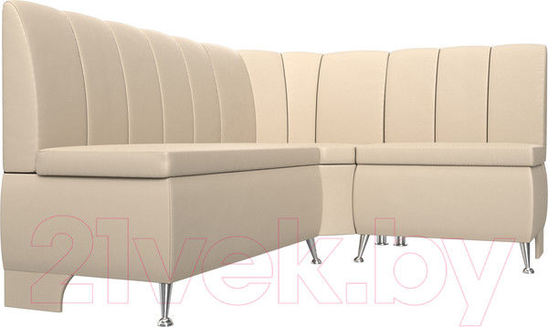 Изображение товара Уголок кухонный мягкий Лига Диванов Кантри 113 правый / 60335 (экокожа, бежевый)