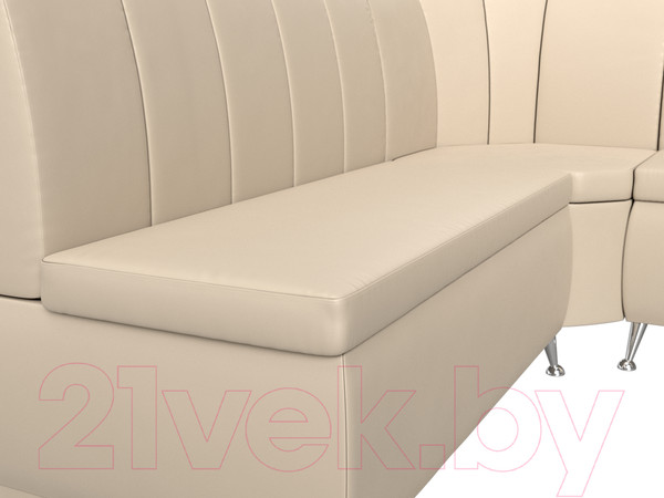 Изображение товара Уголок кухонный мягкий Лига Диванов Кантри 113 правый / 60335 (экокожа, бежевый)