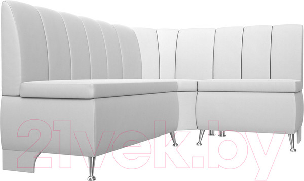 Изображение товара Уголок кухонный мягкий Лига Диванов Кантри 113 правый / 60336 (экокожа, белый)