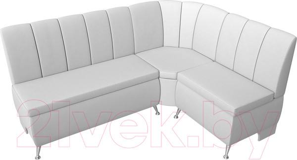 Изображение товара Уголок кухонный мягкий Лига Диванов Кантри 113 правый / 60336 (экокожа, белый)