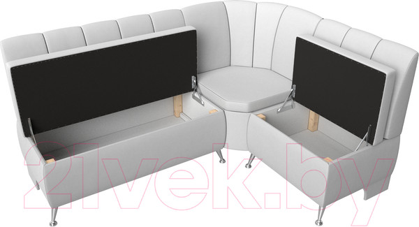 Изображение товара Уголок кухонный мягкий Лига Диванов Кантри 113 правый / 60336 (экокожа, белый)