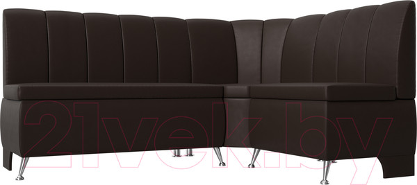 Изображение товара Уголок кухонный мягкий Лига Диванов Кантри 113 правый / 60337 (экокожа, коричневый)