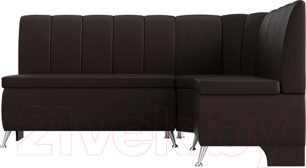 Изображение товара Уголок кухонный мягкий Лига Диванов Кантри 113 правый / 60337 (экокожа, коричневый)