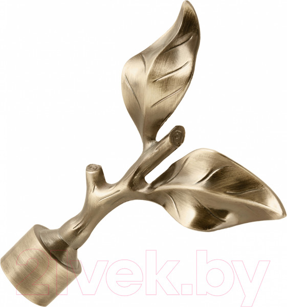 Изображение товара Набор наконечников для карниза АС ФОРОС Лист розы D25 (2шт, антик)