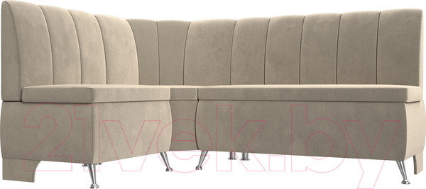 Изображение товара Уголок кухонный мягкий Лига Диванов Кантри 113 левый / 60330 (микровельвет, бежевый)