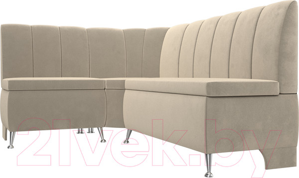 Изображение товара Уголок кухонный мягкий Лига Диванов Кантри 113 левый / 60330 (микровельвет, бежевый)