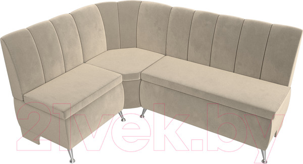 Изображение товара Уголок кухонный мягкий Лига Диванов Кантри 113 левый / 60330 (микровельвет, бежевый)