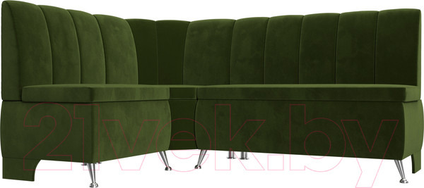 Изображение товара Уголок кухонный мягкий Лига Диванов Кантри 113 левый (микровельвет, зеленый)