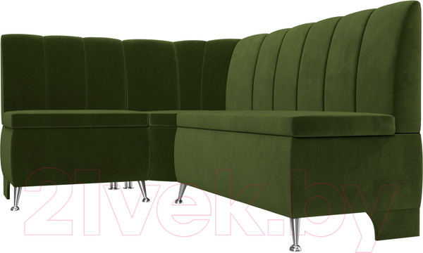 Изображение товара Уголок кухонный мягкий Лига Диванов Кантри 113 левый (микровельвет, зеленый)