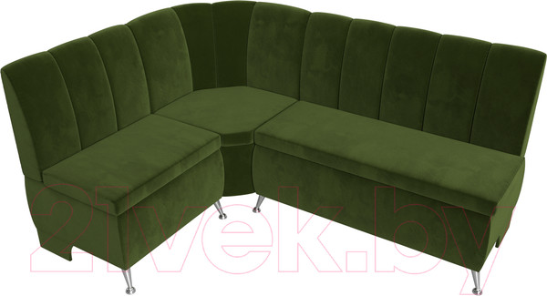 Изображение товара Уголок кухонный мягкий Лига Диванов Кантри 113 левый (микровельвет, зеленый)