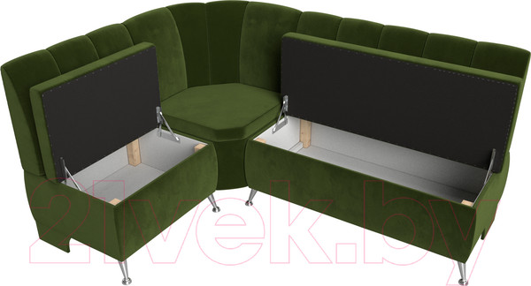 Изображение товара Уголок кухонный мягкий Лига Диванов Кантри 113 левый (микровельвет, зеленый)