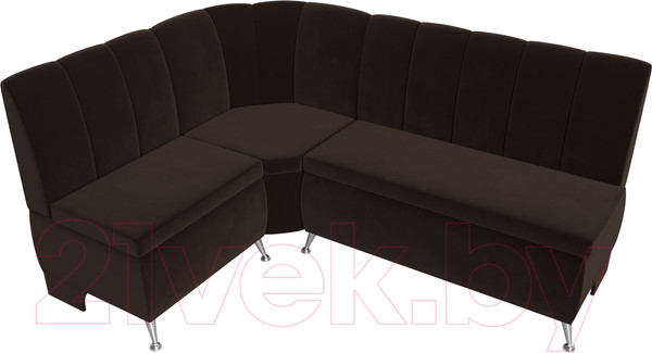 Изображение товара Уголок кухонный мягкий Лига Диванов Кантри 113 левый / 60332 (микровельвет, коричневый)