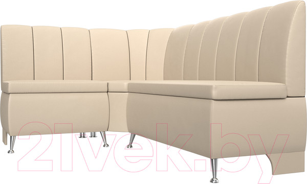 Изображение товара Уголок кухонный мягкий Лига Диванов Кантри 113 левый / 60335 (экокожа, бежевый)