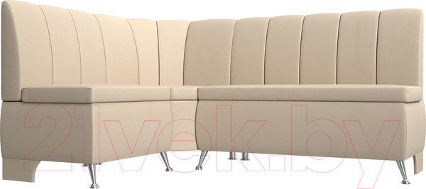 Изображение товара Уголок кухонный мягкий Лига Диванов Кантри 113 левый / 60335 (экокожа, бежевый)