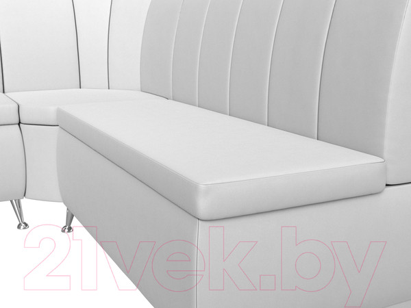 Изображение товара Уголок кухонный мягкий Лига Диванов Кантри 113 левый / 60336 (экокожа, белый)