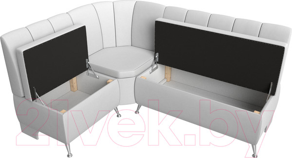 Изображение товара Уголок кухонный мягкий Лига Диванов Кантри 113 левый / 60336 (экокожа, белый)