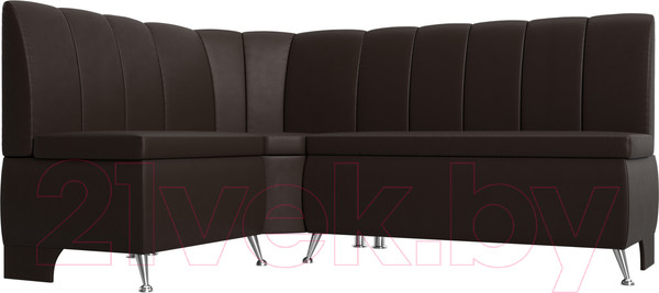 Изображение товара Уголок кухонный мягкий Лига Диванов Кантри 113 левый / 60337 (экокожа, коричневый)