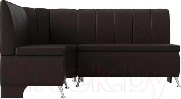 Изображение товара Уголок кухонный мягкий Лига Диванов Кантри 113 левый / 60337 (экокожа, коричневый)