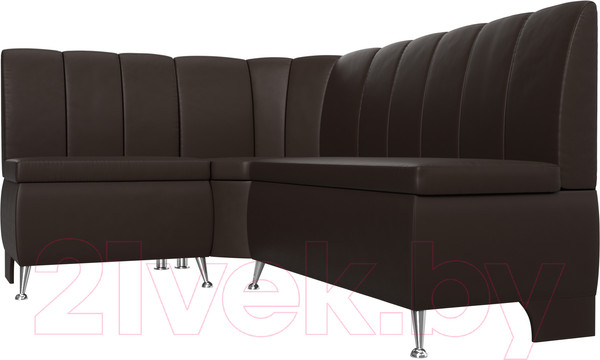 Изображение товара Уголок кухонный мягкий Лига Диванов Кантри 113 левый / 60337 (экокожа, коричневый)