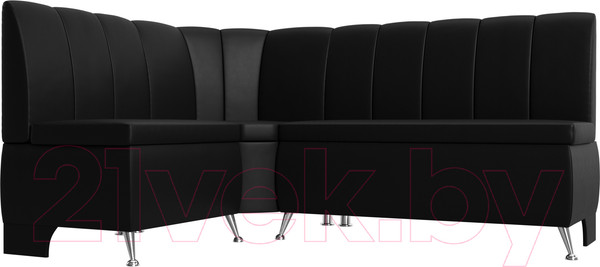 Изображение товара Уголок кухонный мягкий Лига Диванов Кантри 113 левый / 60338 (экокожа, черный)