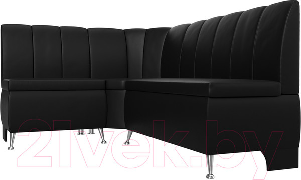 Изображение товара Уголок кухонный мягкий Лига Диванов Кантри 113 левый / 60338 (экокожа, черный)