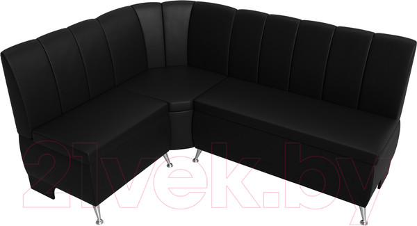 Изображение товара Уголок кухонный мягкий Лига Диванов Кантри 113 левый / 60338 (экокожа, черный)