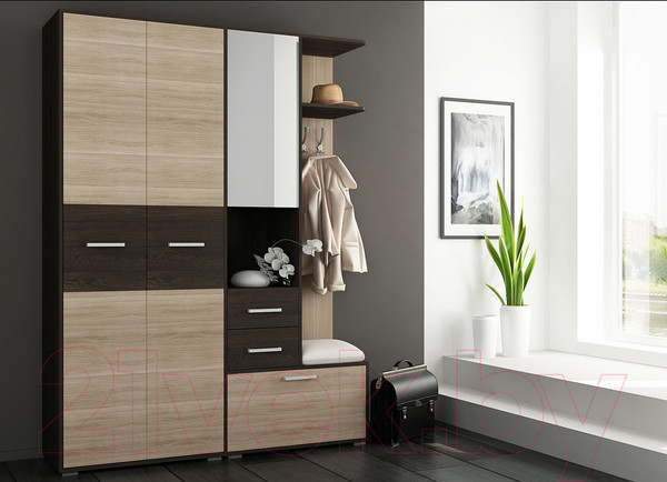 Изображение товара Секция в прихожую Горизонт Мебель Танго-2 (кантер/сонома)