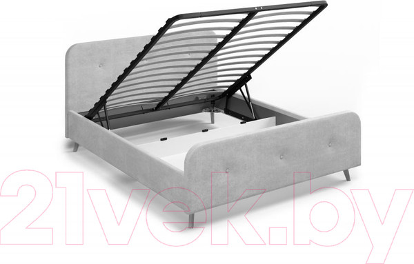 Изображение товара Полуторная кровать Мебельград Сиерра с подъемным ортопедическим основанием 120x200 (торонто темно-серый)