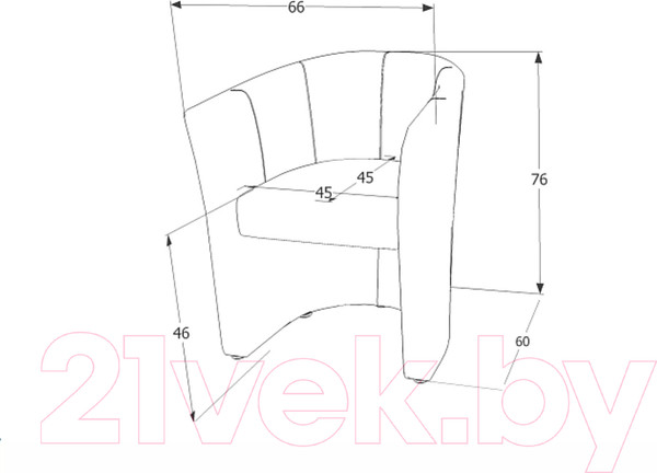 Изображение товара Кресло мягкое Signal TM-1 Velvet (Bluvel 4215 корица/венге)
