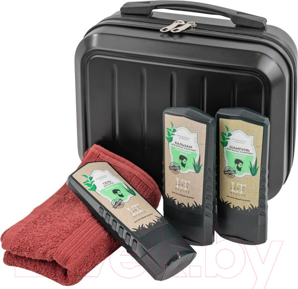 Изображение товара Набор косметики для тела и волос La and Te beaute Гель для душа+Бальзам для волос+Шампунь+Полотенце LT15Bag