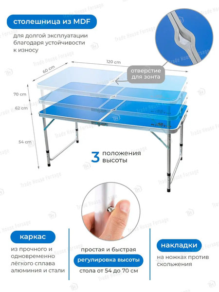 Изображение товара Комплект складной мебели KingTul KT-09517M(56490)