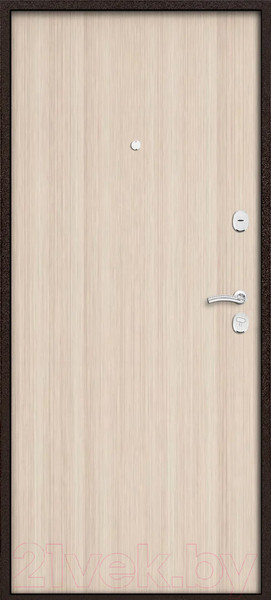 Изображение товара Входная дверь Промет Марс 3 86x205 (правая, капучино/антик медь)