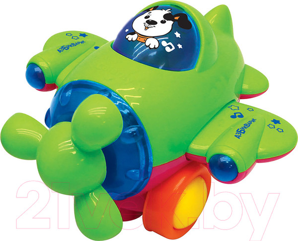 Изображение товара Развивающая игрушка Азбукварик Музыкальный самолетик / 4680019287157 (зеленый)