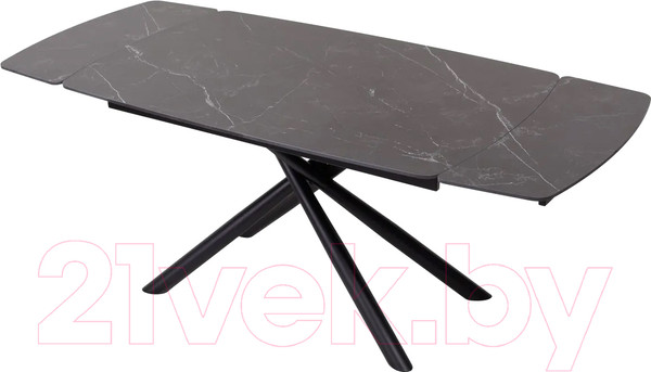 Изображение товара Обеденный стол M-City Rivoli 140 Matt / 614M04288 (Black Marble Solid Ceramic/Black)