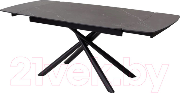 Изображение товара Обеденный стол M-City Rivoli 140 Matt / 614M04288 (Black Marble Solid Ceramic/Black)