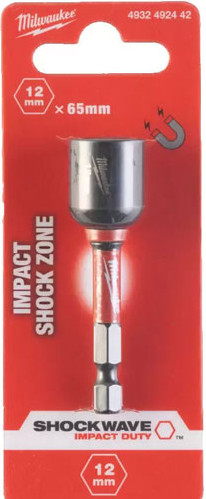 Изображение товара Головка слесарная Milwaukee Магнитная торцевая Shockwave Hex - HEX12x65мм / 4932492442