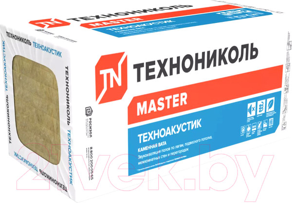 Изображение товара Минеральная вата Технониколь Техноакустик 1200x600x100 (4шт в упаковке)