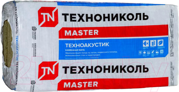 Изображение товара Минеральная вата Технониколь Техноакустик 1200x600x100 (4шт в упаковке)