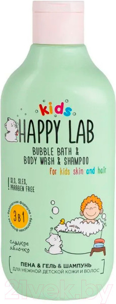Изображение товара Набор косметики детской Happy Lab Kids Party Вишневая жвачка Гель для душа 300мл+Шампунь 300мл